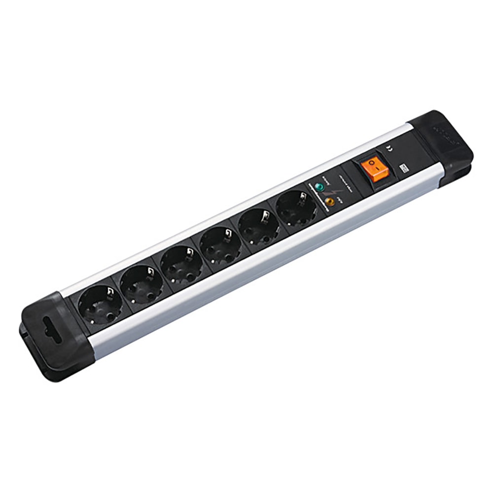 Prelungitor BACHMANN Connect Us 330.104, 6 prize Schuko, 2m, H05VV-F 3G1.5mm, negru