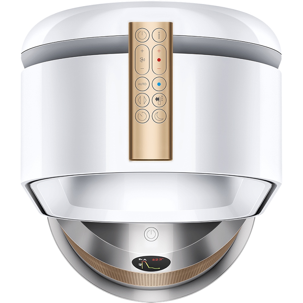 Purificator aer DYSON HP09 Pure Hot+Cool Formaldehyde, 10 trepte viteza, Wi-Fi, Hepa, Telecomanda, alb/auriu