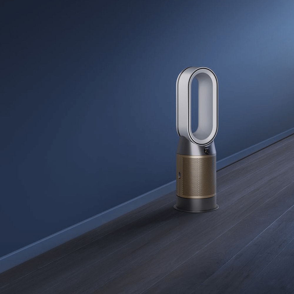 Purificator aer DYSON HP09 Pure Hot+Cool Formaldehyde, 10 trepte viteza, Wi-Fi, Hepa, Telecomanda, alb/auriu