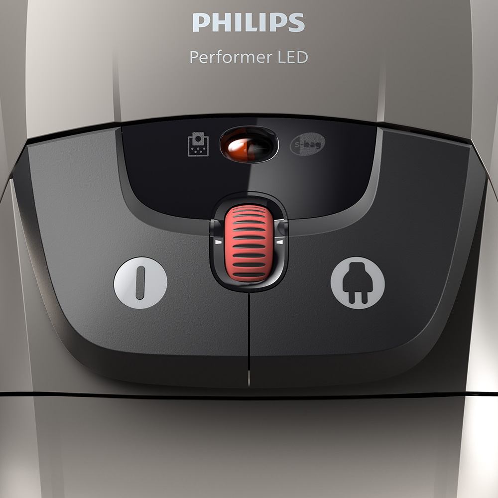 Aspirator cu sac PHILIPS PowerGo XD8152/12, 4l, 900W, 77dB, gri metalic
