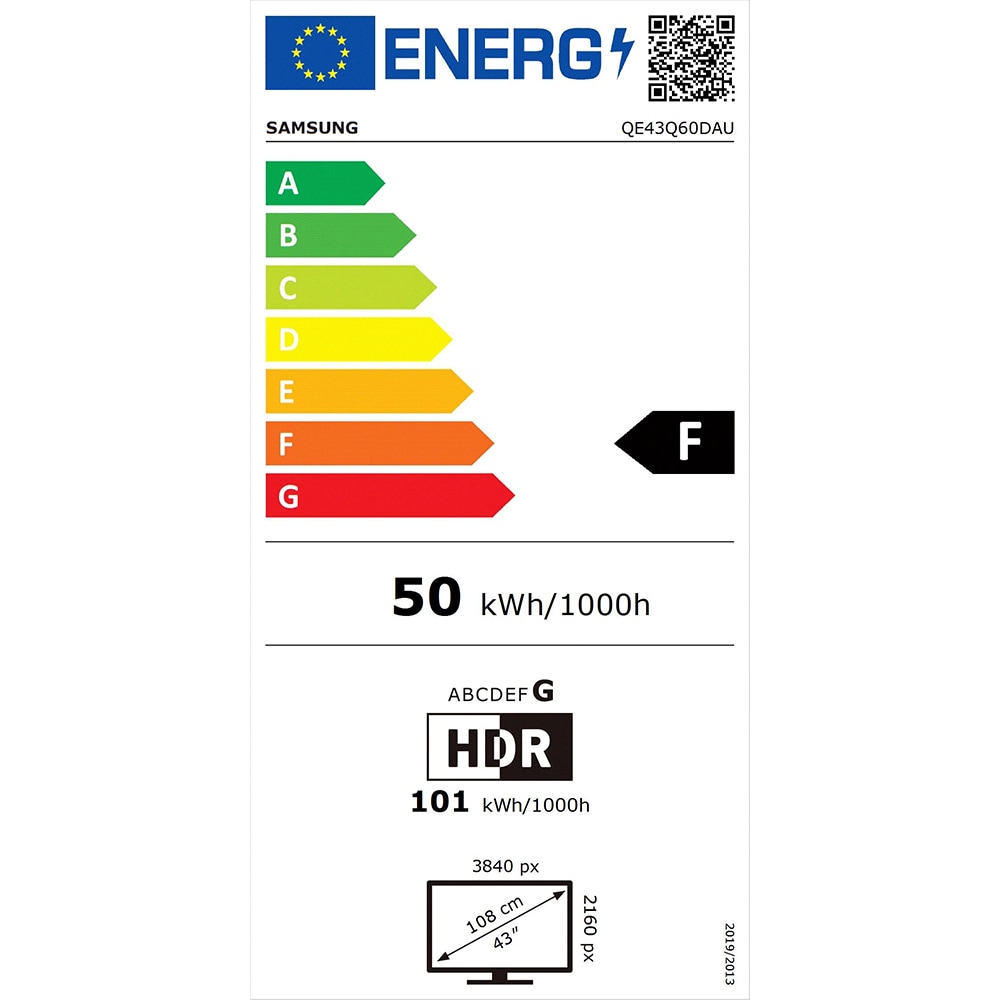 Televizor QLED Smart SAMSUNG 43Q60D, Ultra HD 4K, HDR, 108cm