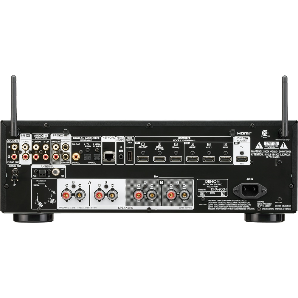 Receiver AV DENON DRA-900H, 145W, Bluetooth, negru