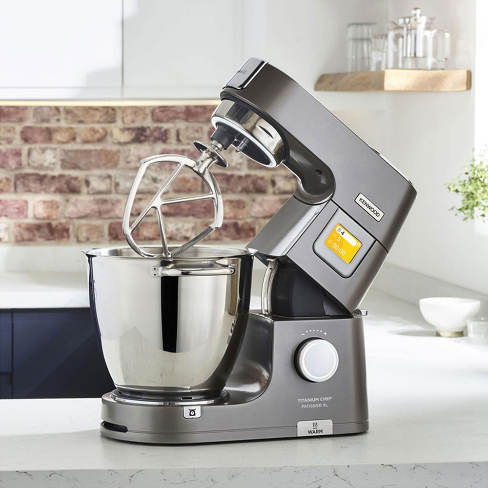 Robot de bucatarie KENWOOD Titanium Chef Patissier XL KWL90.004SI, vas 7l, 1400W, 13 trepte viteza, argintiu