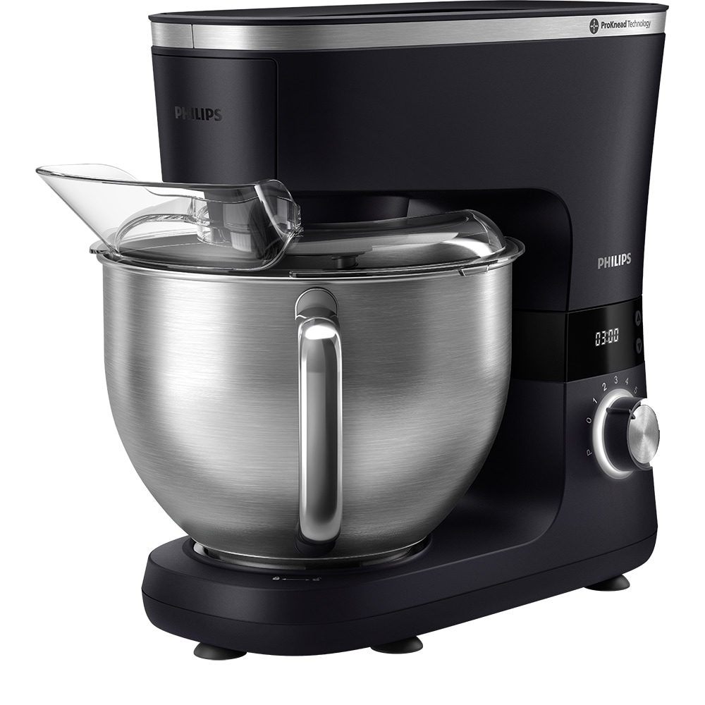 Robot de bucatarie PHILIPS Seria 7000 HR7962/01, vas 5.5l, 1000W, 8 trepte viteza, negru-argintiu