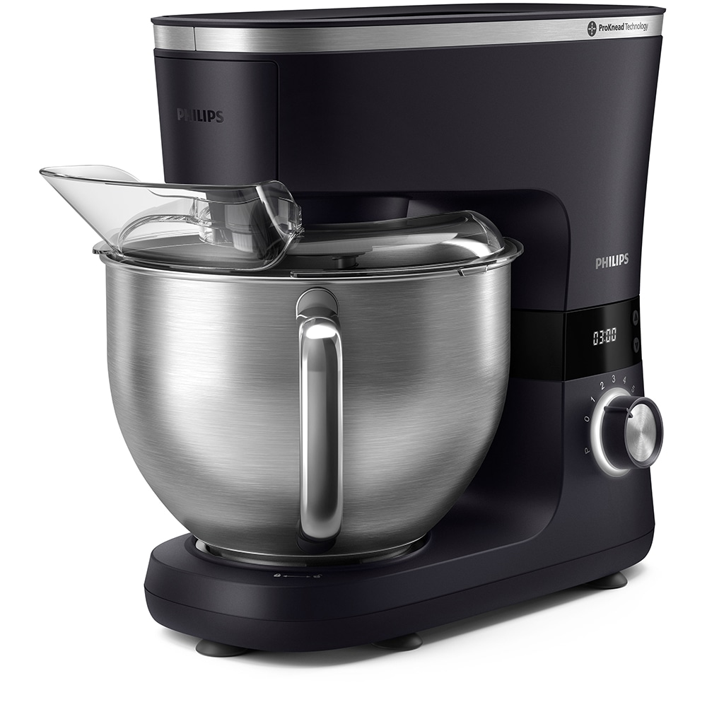 Robot de bucatarie PHILIPS Seria 7000 HR7962/01, vas 5.5l, 1000W, 8 trepte viteza, negru-argintiu