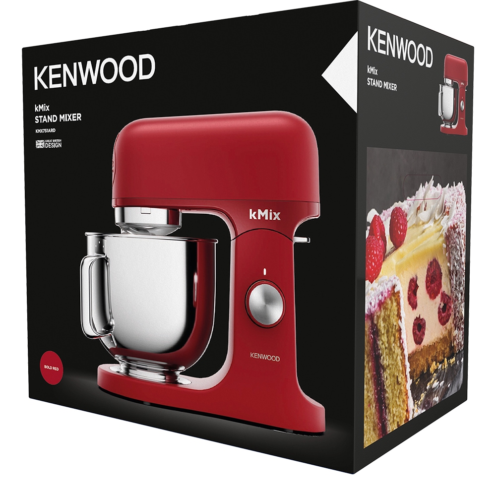 Robot de bucatarie KENWOOD kMiX KMX751ARD, vas 5l, 1000W, 6 trepte viteza, rosu