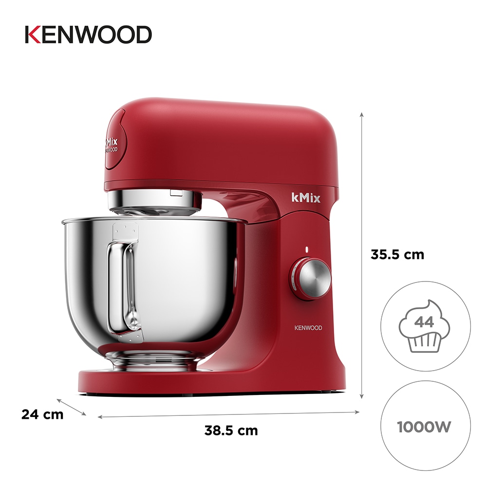 Robot de bucatarie KENWOOD kMiX KMX751ARD, vas 5l, 1000W, 6 trepte viteza, rosu