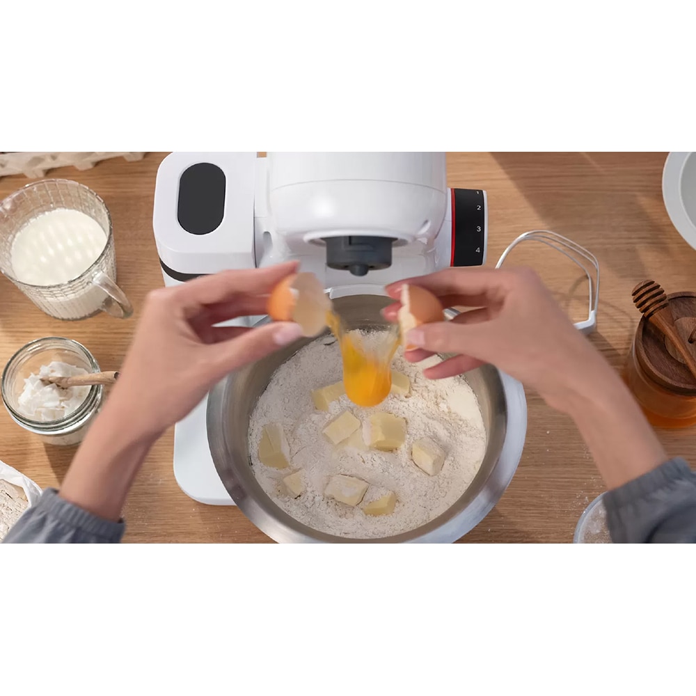 Robot de bucatarie BOSCH MUMS2EW20, vas 3.8l, 700W, 4 trepte viteza, alb-argintiu