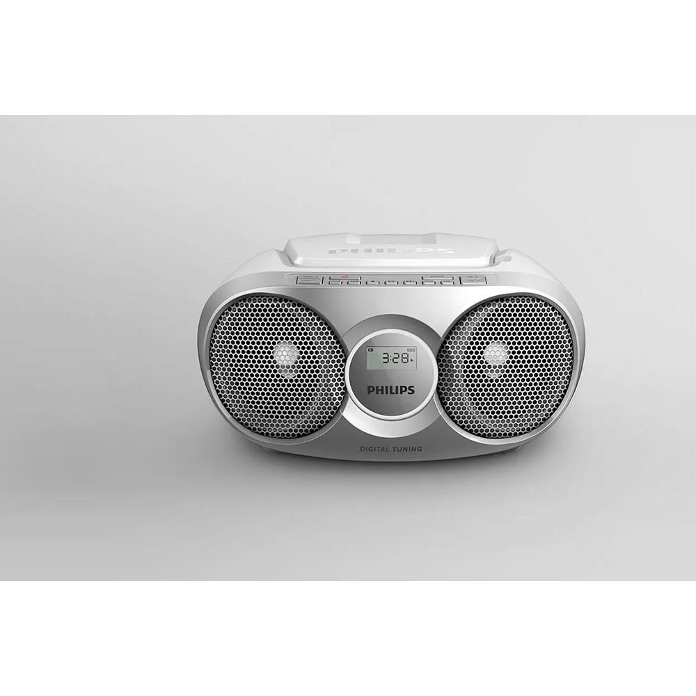 Radio CD portabil PHILIPS AZ215S/12, 3 W, FM, argintiu