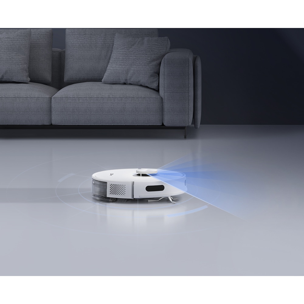 Aspirator robot EZVIZ RE4 Plus, 0.35l, 24.1V, autonomie max 240 min, Wi-Fi, functie mop, alb