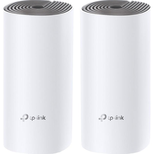 Sistem Wireless Mesh TP-LINK Deco E4, Dual Band 300 + 867 Mbps, 2 buc, alb