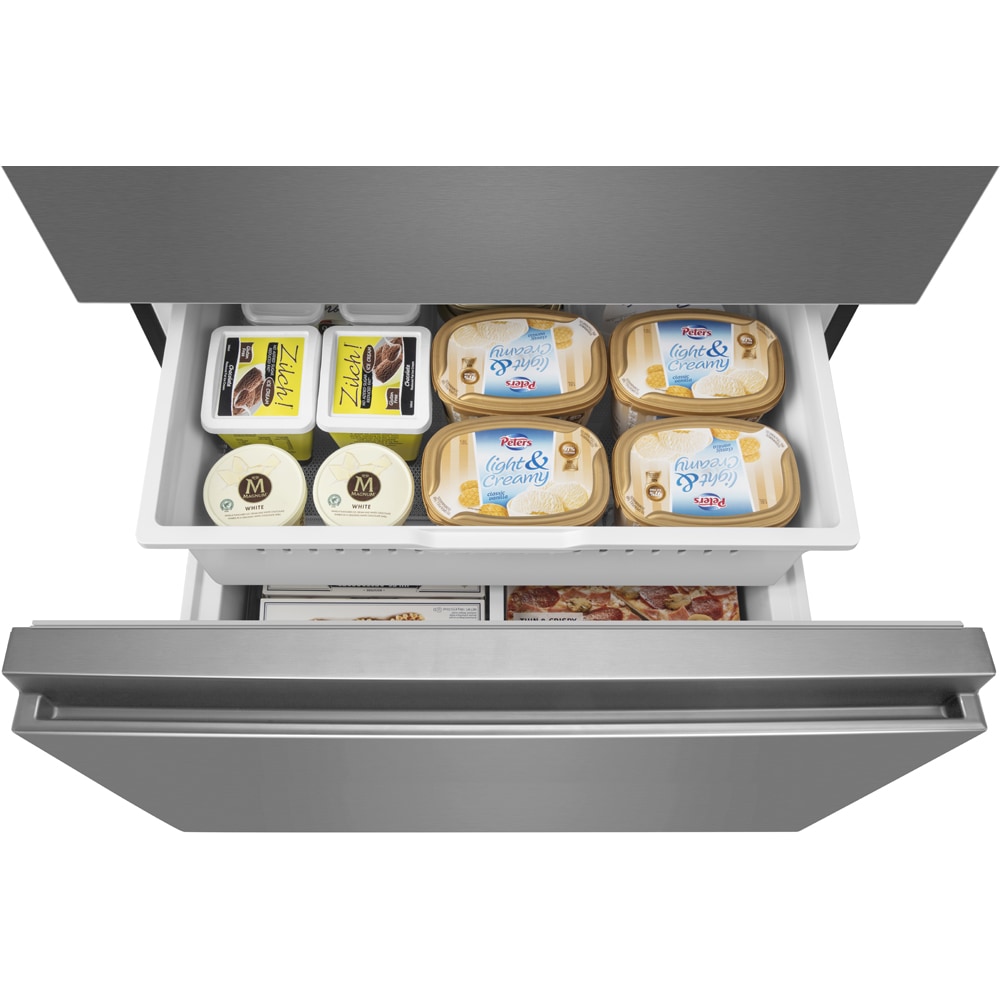 Side by Side HISENSE RF540N4WIE, Total No Frost, 480 l, H 182 cm, Clasa E, Dozator apa, inox