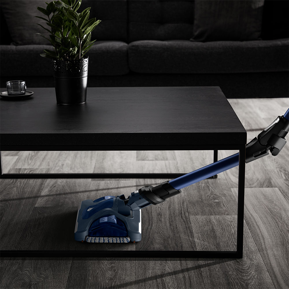 Aspirator vertical ROWENTA X-Force 14.6 Auto Aqua RH99C0WO, 0.9l, 32.4V, autonomie max 70 min, albastru-negru