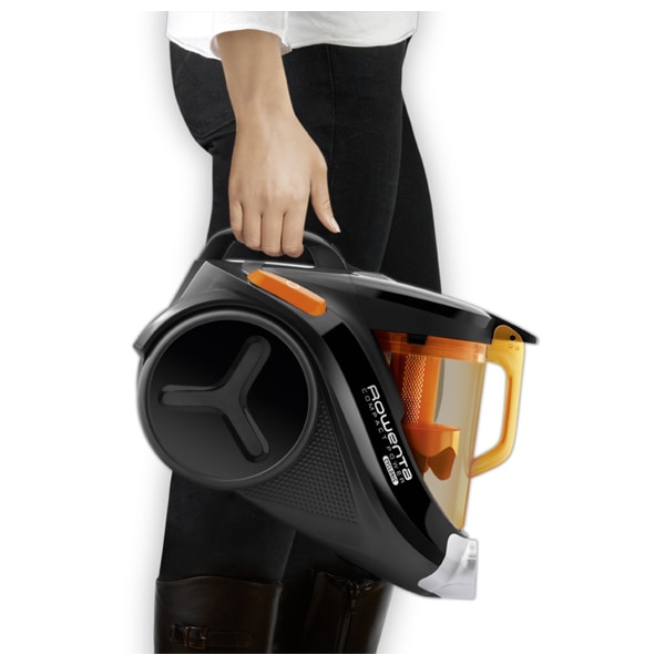 Aspirator fara sac ROWENTA Compact Power Cyclonic RO3753EA, 1.5l, 750W, 79dB, negru-portocaliu