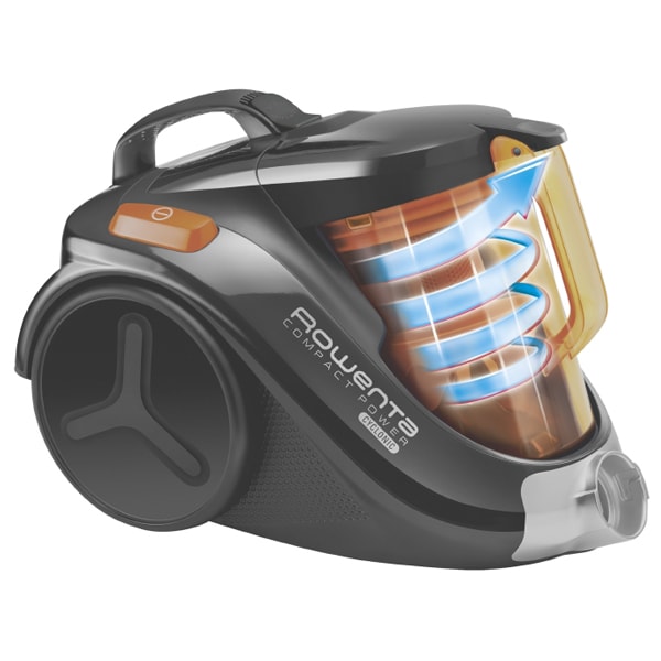 Aspirator fara sac ROWENTA Compact Power Cyclonic RO3753EA, 1.5l, 750W, 79dB, negru-portocaliu
