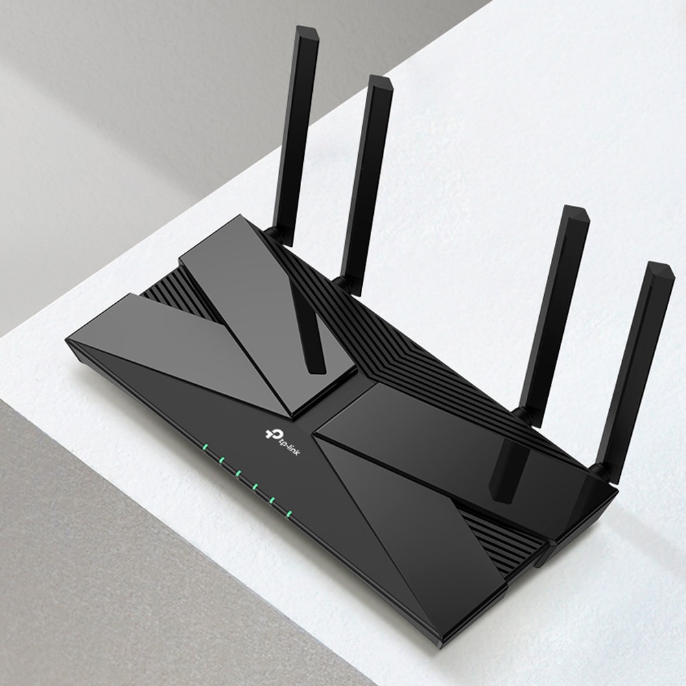 Router Wireless Gigabit TP-LINK Archer AX1800, Wi-Fi 6, Dual-band 574+1201 Mbps, negru