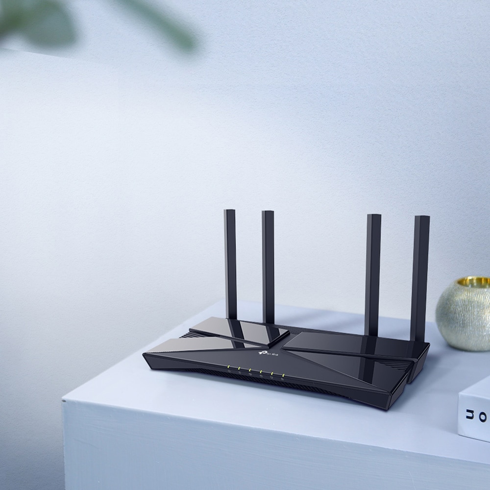 Router Wireless Gigabit TP-LINK Archer AX1800, Wi-Fi 6, Dual-band 574+1201 Mbps, negru