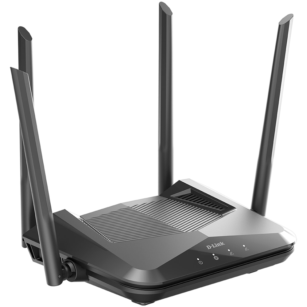 Router Wireless Gigabit D-LINK DIR-X1530, WI-Fi 6, Dual-Band 300 + 1201 Mbps, negru