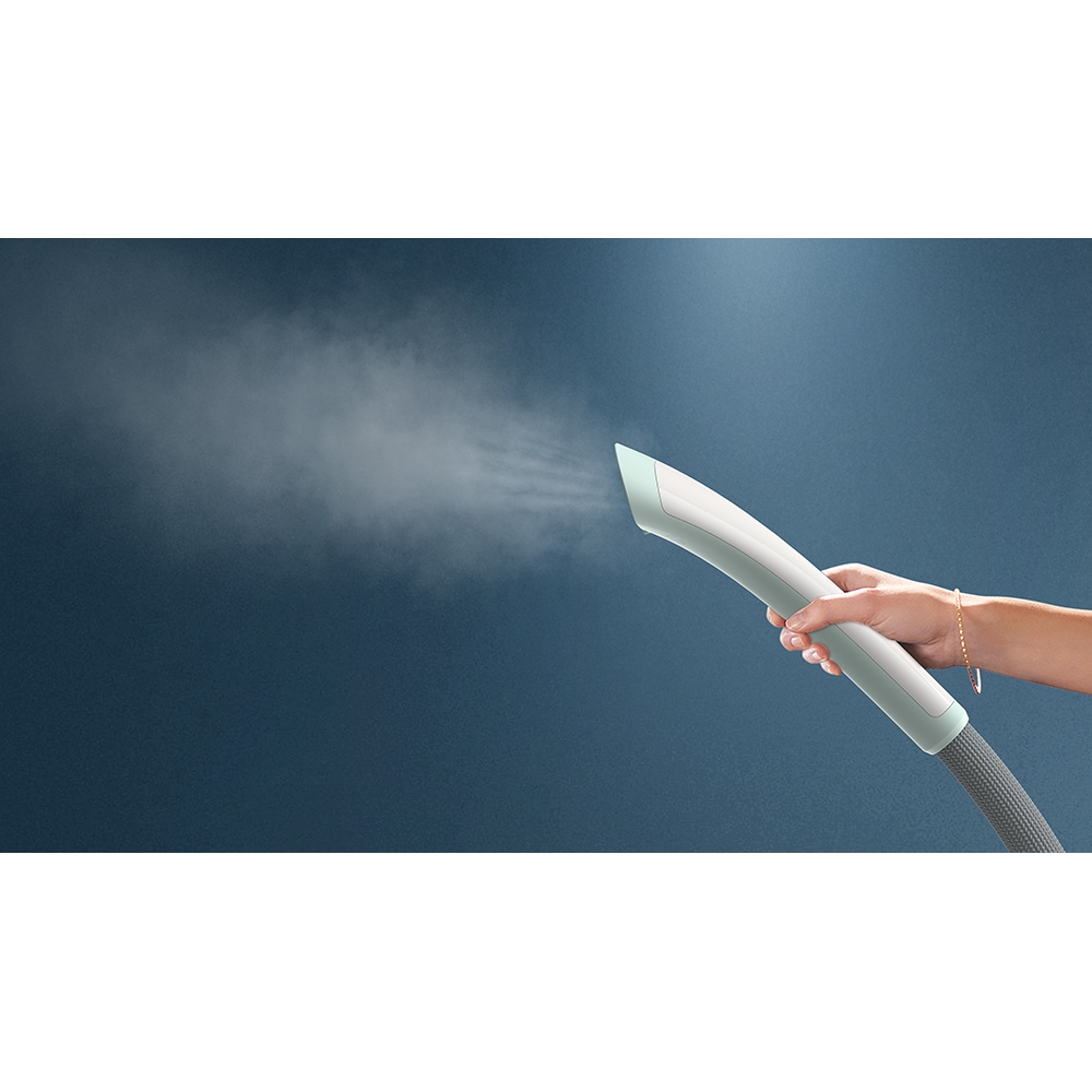 Aparat de calcat vertical PHILIPS Seria 1000 STE1010/70, 1600W, 32g/min, 1.8l, alb-verde deschis