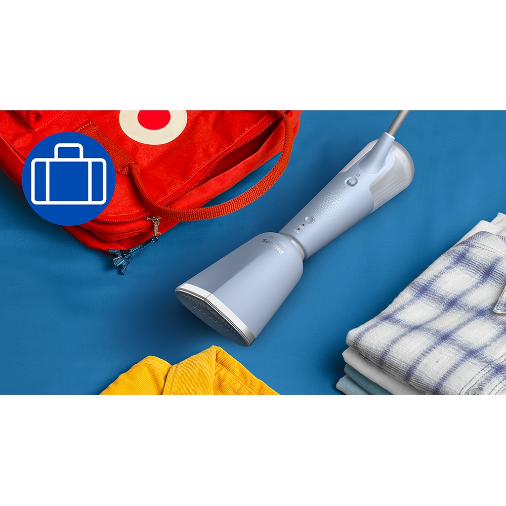 Aparat de calcat vertical PHILIPS Seria 5000 STH5020/20, 1400W, 24g/min, 120ml, albastru-argintiu