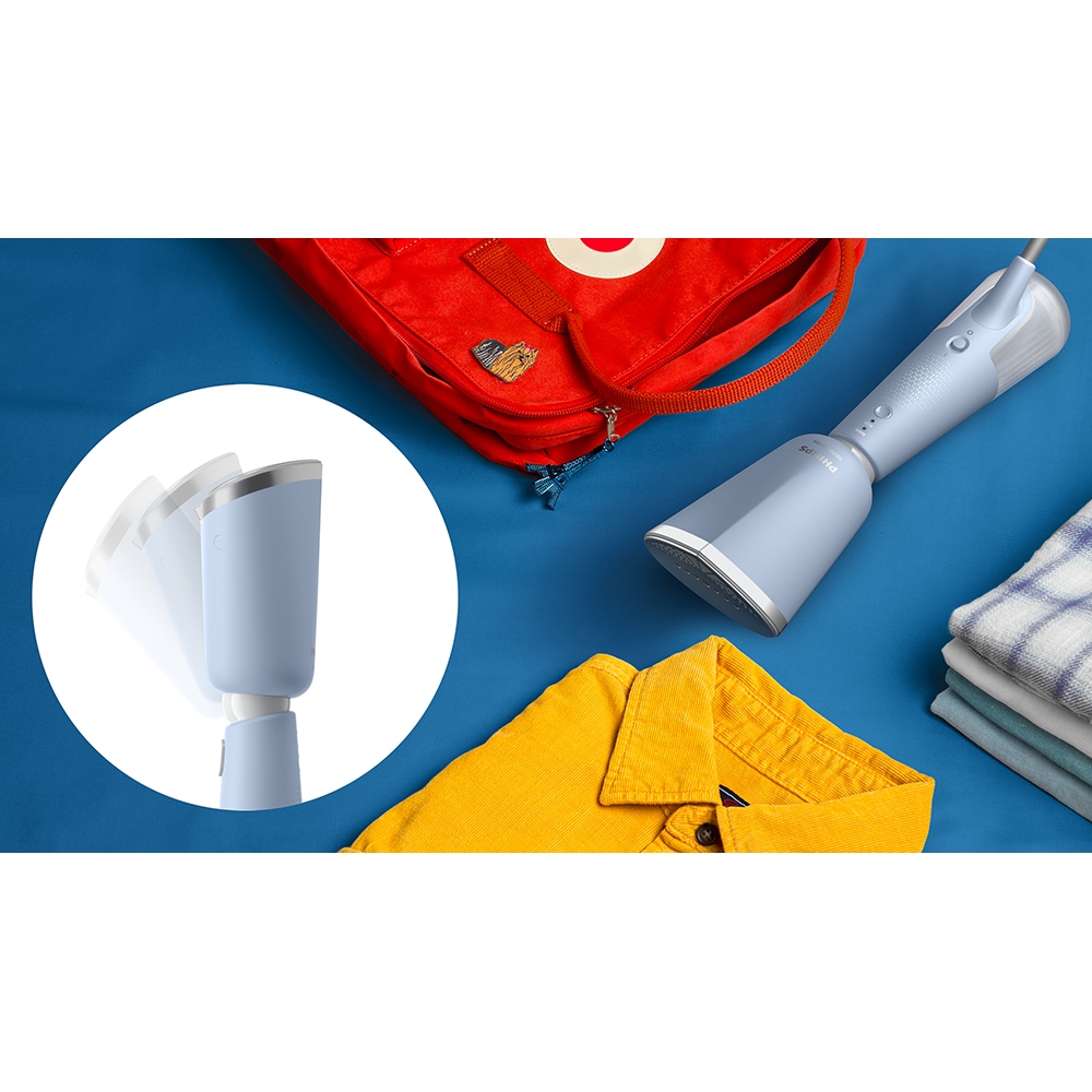 Aparat de calcat vertical PHILIPS Seria 5000 STH5020/20, 1400W, 24g/min, 120ml, albastru-argintiu