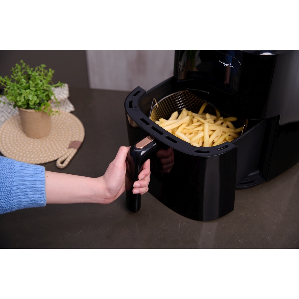 Friteuza cu aer cald MYRIA MY4467, 6,5l, 1700W, negru