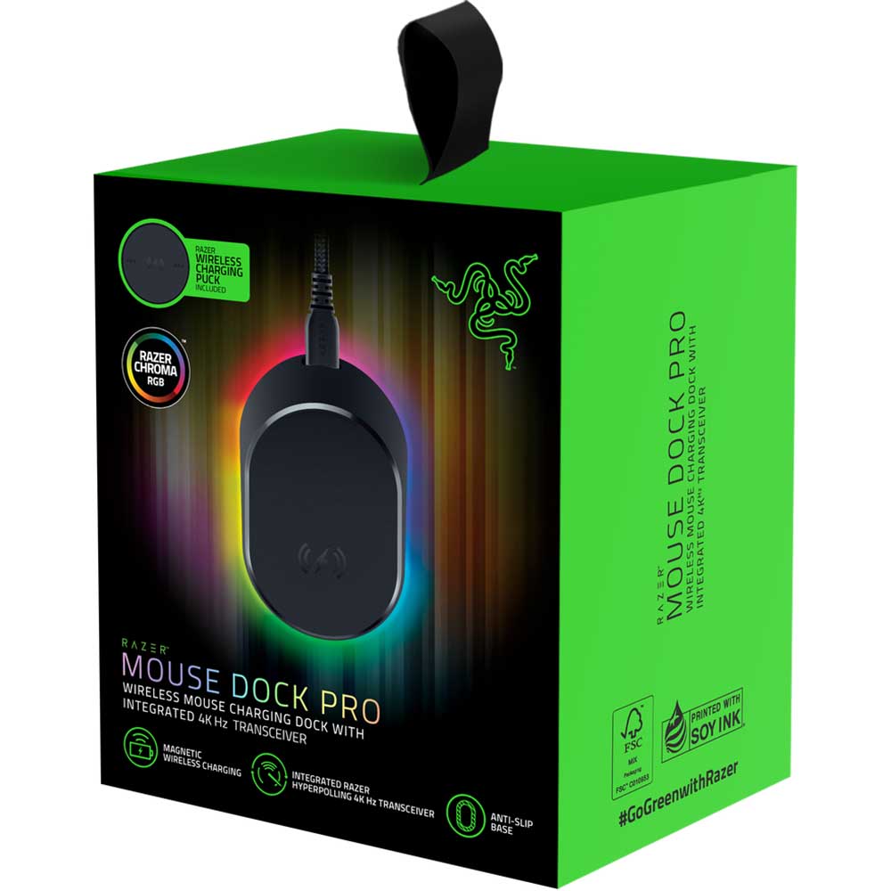 RAZER Mouse Dock Pro + Wireless Charging Puck Bundle