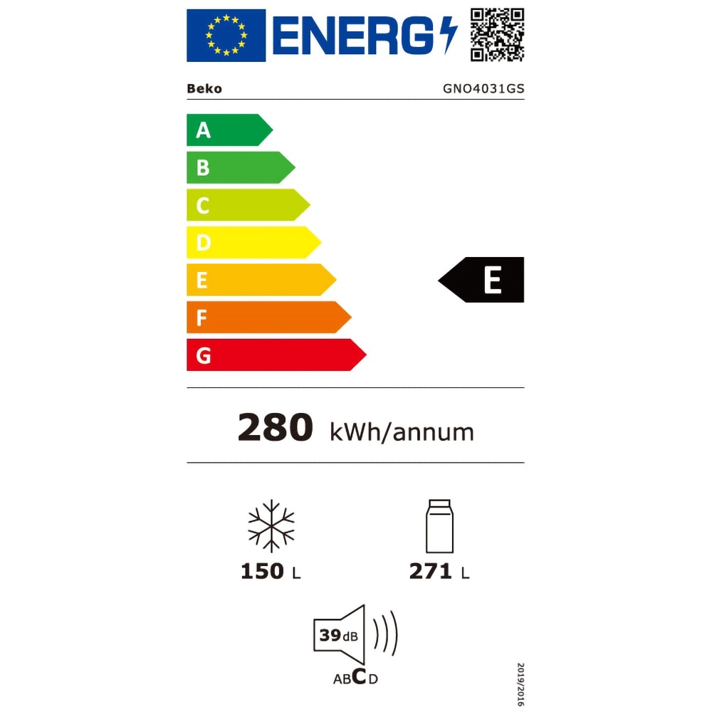Side by Side BEKO GNO4031GS, NeoFrost, 421 l, H 180 cm, Clasa E, antracit