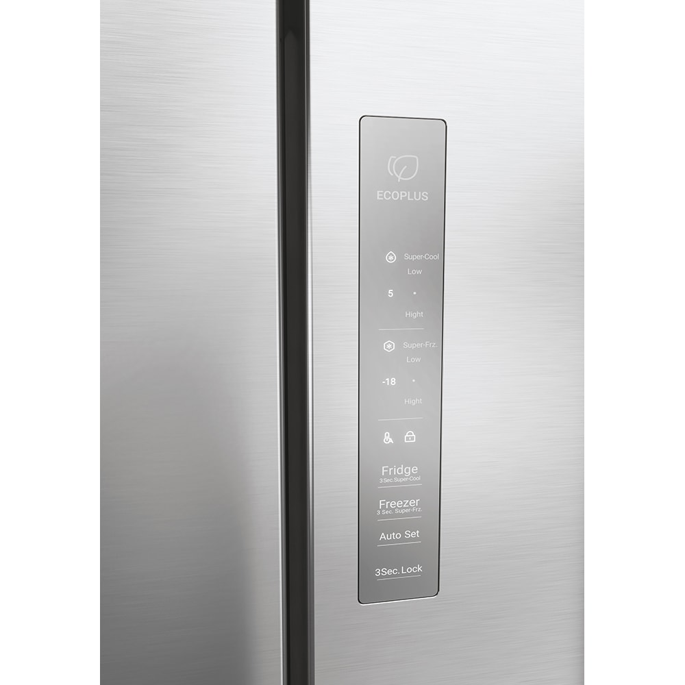 Side By Side HAIER HCR3818ENMM, No Frost, 467 l, H 182 cm, Clasa E, inox