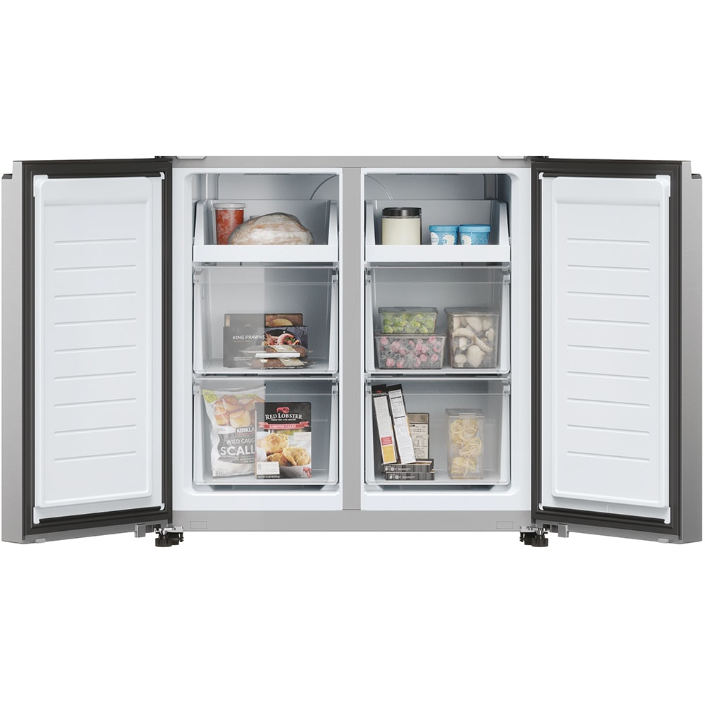 Side By Side HAIER HCR3818ENMM, No Frost, 467 l, H 182 cm, Clasa E, inox