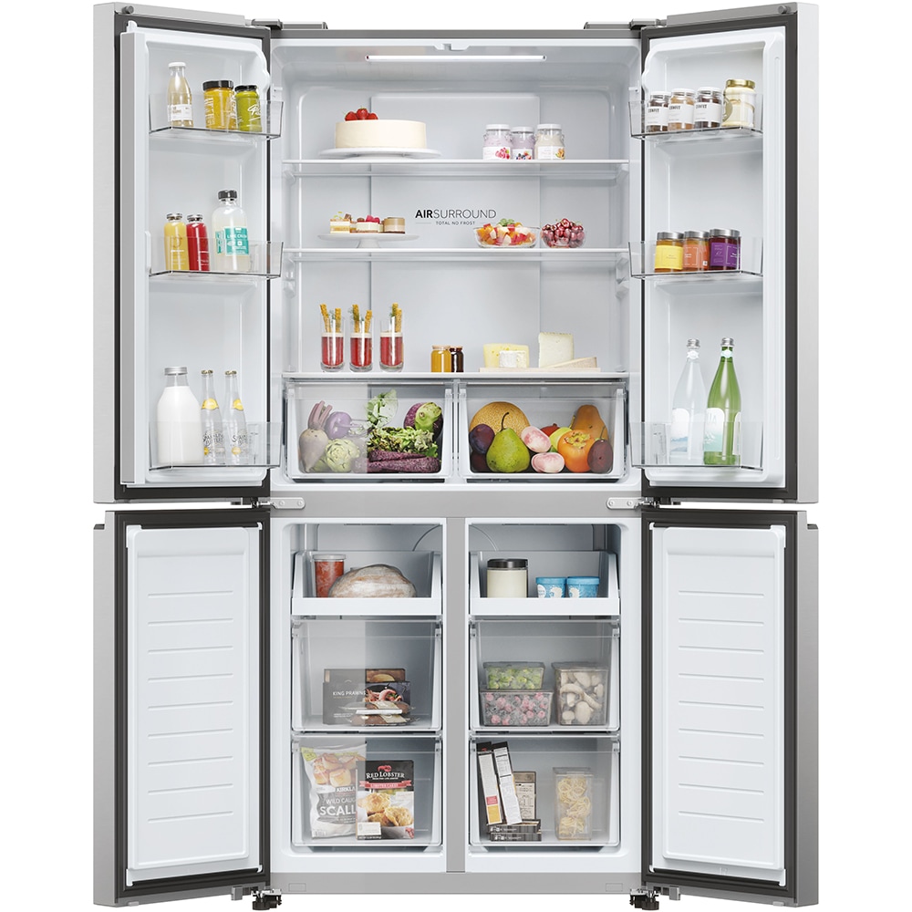 Side By Side HAIER HCR3818ENMM, No Frost, 467 l, H 182 cm, Clasa E, inox