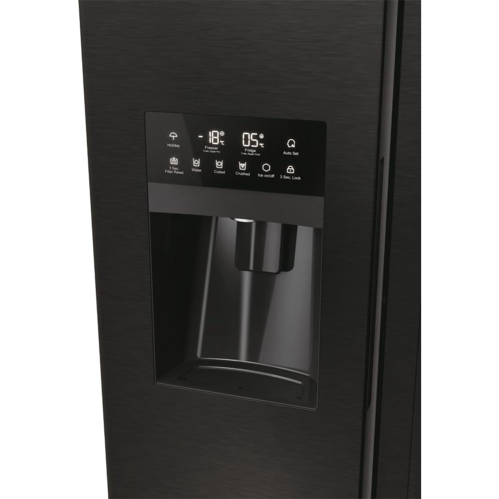 Side by Side HAIER HSR5918DIPB, No Frost, 511 l, H 177 cm, Clasa D, Dozator apa, negru