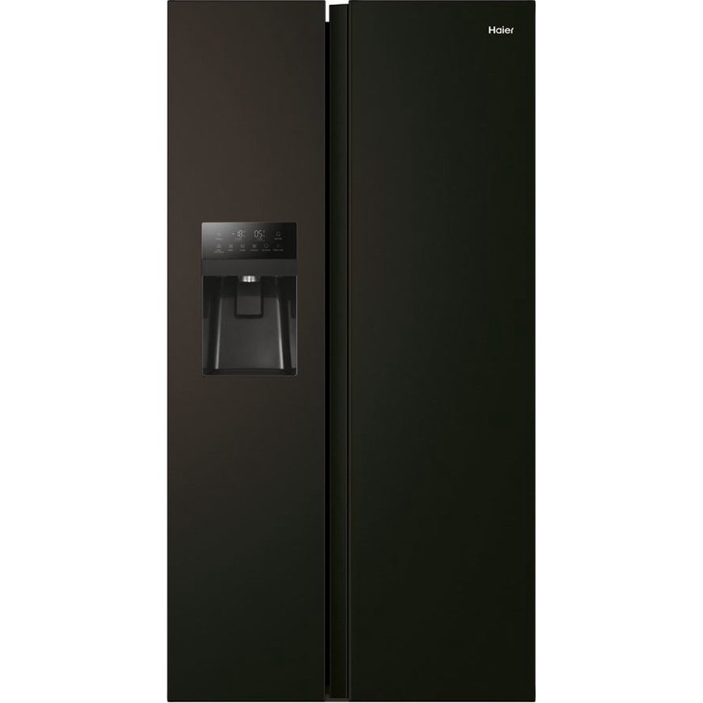 Side by Side HAIER HSR5918DIPB, No Frost, 511 l, H 177 cm, Clasa D, Dozator apa, negru