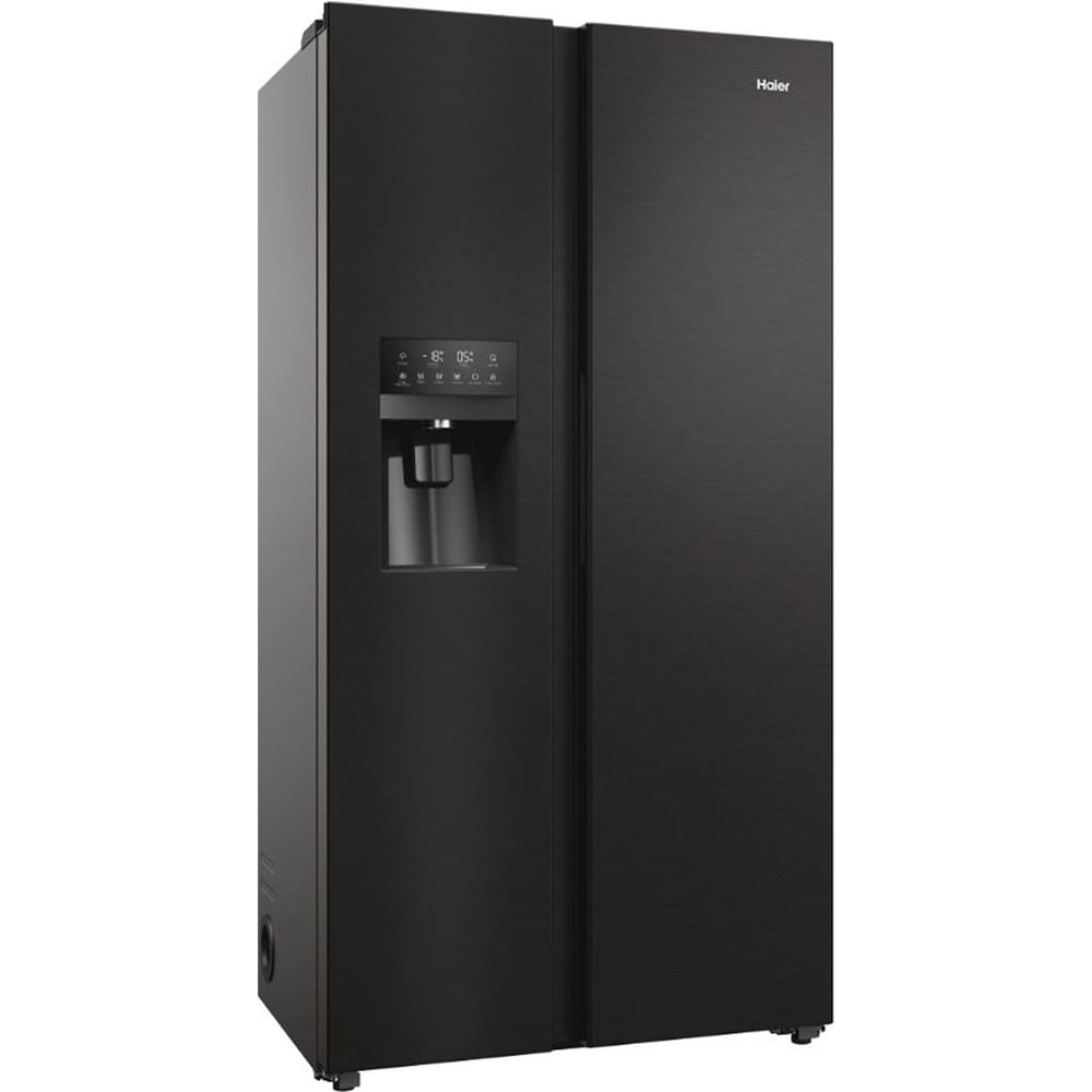 Side by Side HAIER HSR5918DIPB, No Frost, 511 l, H 177 cm, Clasa D, Dozator apa, negru