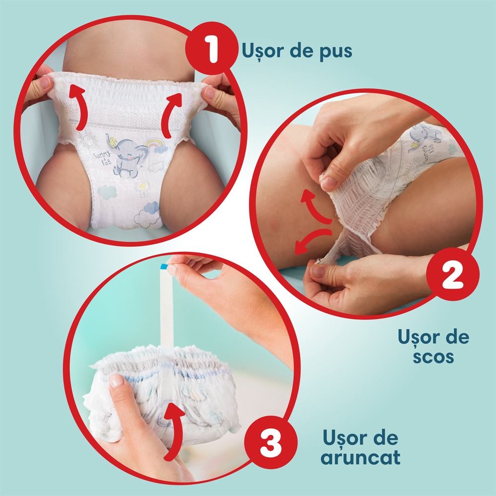 Scutece chilotel PAMPERS Premium Care Pants Mega Box nr 5, Unisex, 12-17 kg, 52 buc