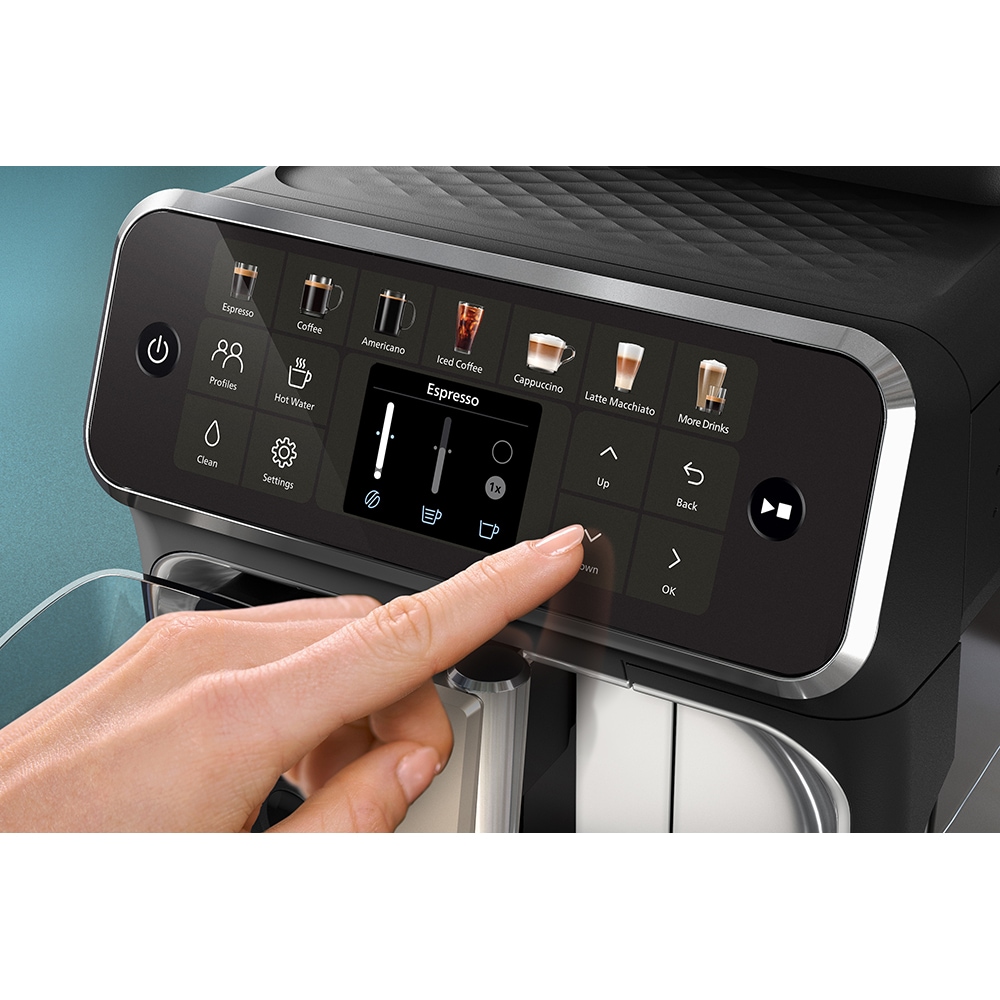 Espressor automat PHILIPS Seria 4400 EP4446/70, 1.8l, 1500W, 15 bar, argintiu-negru