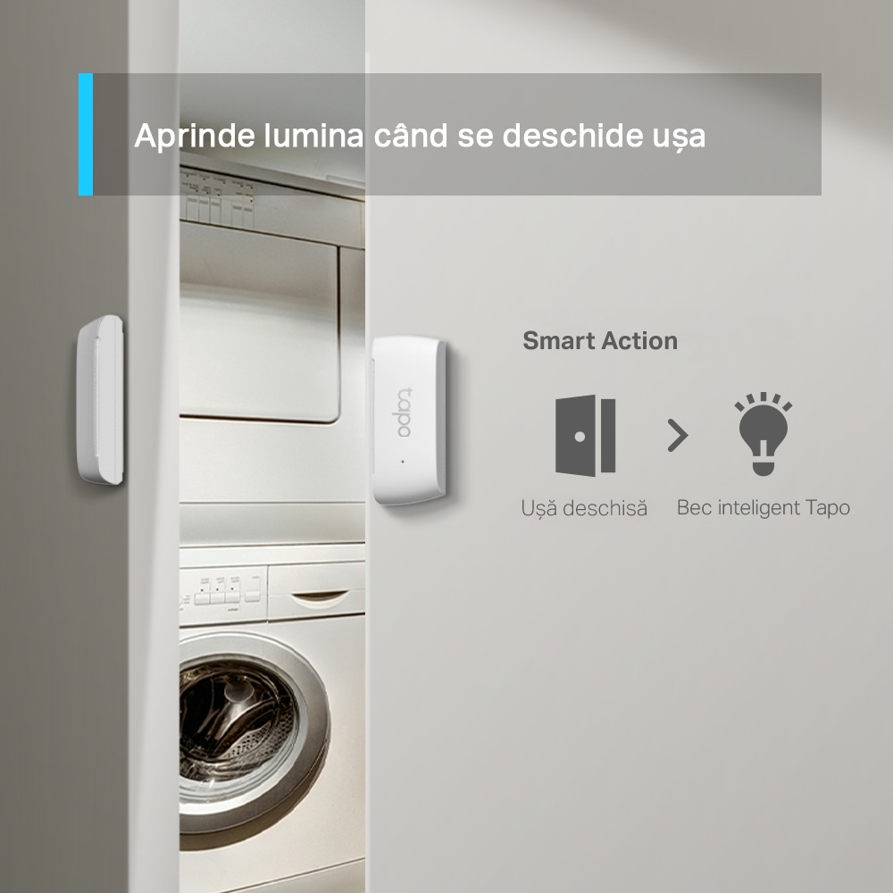 Senzor pentru usa/fereastra TP-LINKTapo T110, programabil, alb