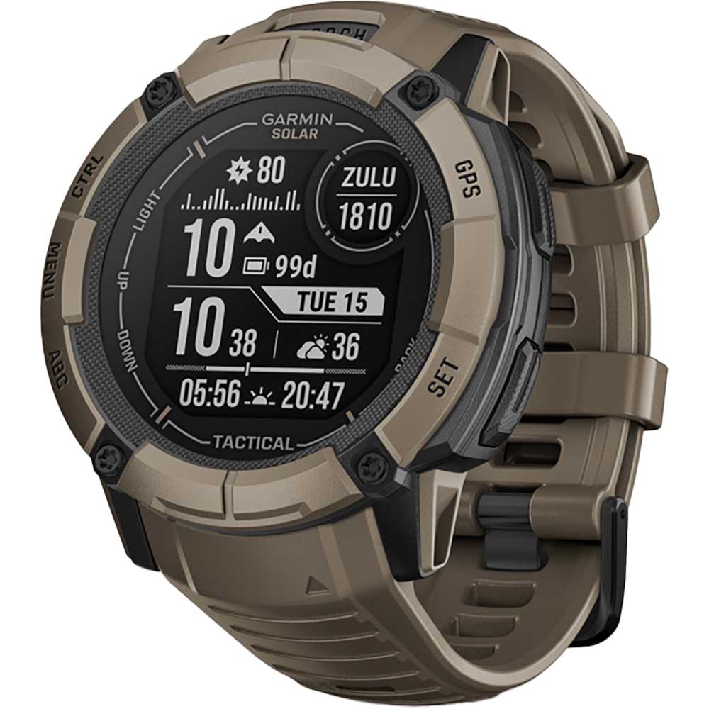 Smartwatch GARMIN Instinct 2X Solar Tactical Edition 50mm, GPS,  Android/iOS, silicon, Coyote Tan