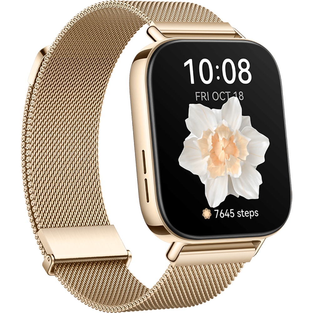 Smartwatch HUAWEI Watch Fit 3, GPS, Android/iOS, Gold Milanese Strap