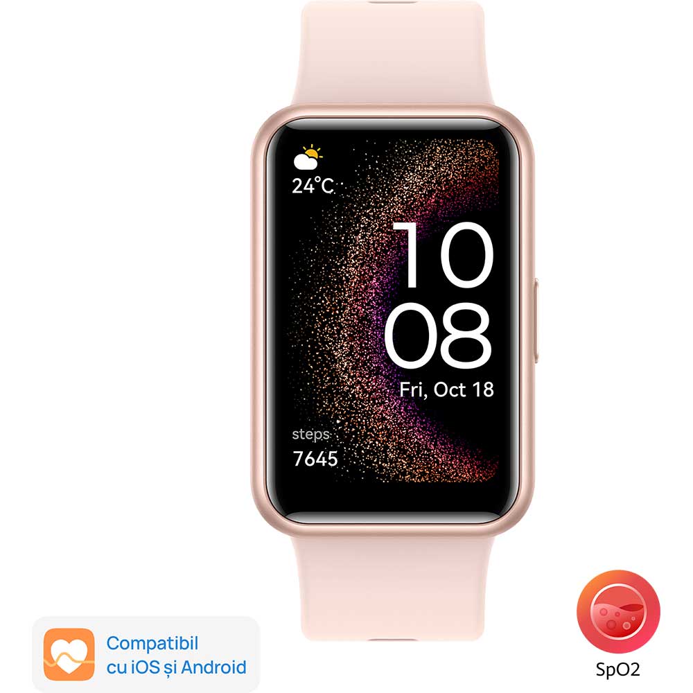 Smartwatch HUAWEI Watch Fit Special Edition, GPS, Android/iOS, silicon, Nebula Pink
