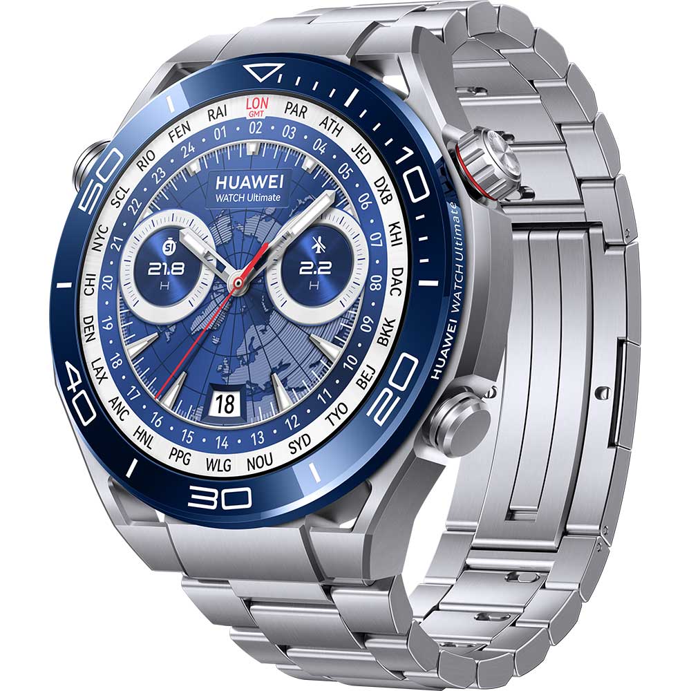 Smartwatch HUAWEI Watch Ultimate Voyage Blue, Android/iOS, Titanium Strap
