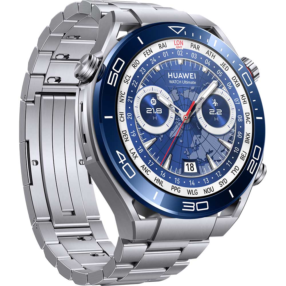 Smartwatch HUAWEI Watch Ultimate Voyage Blue, Android/iOS, Titanium Strap