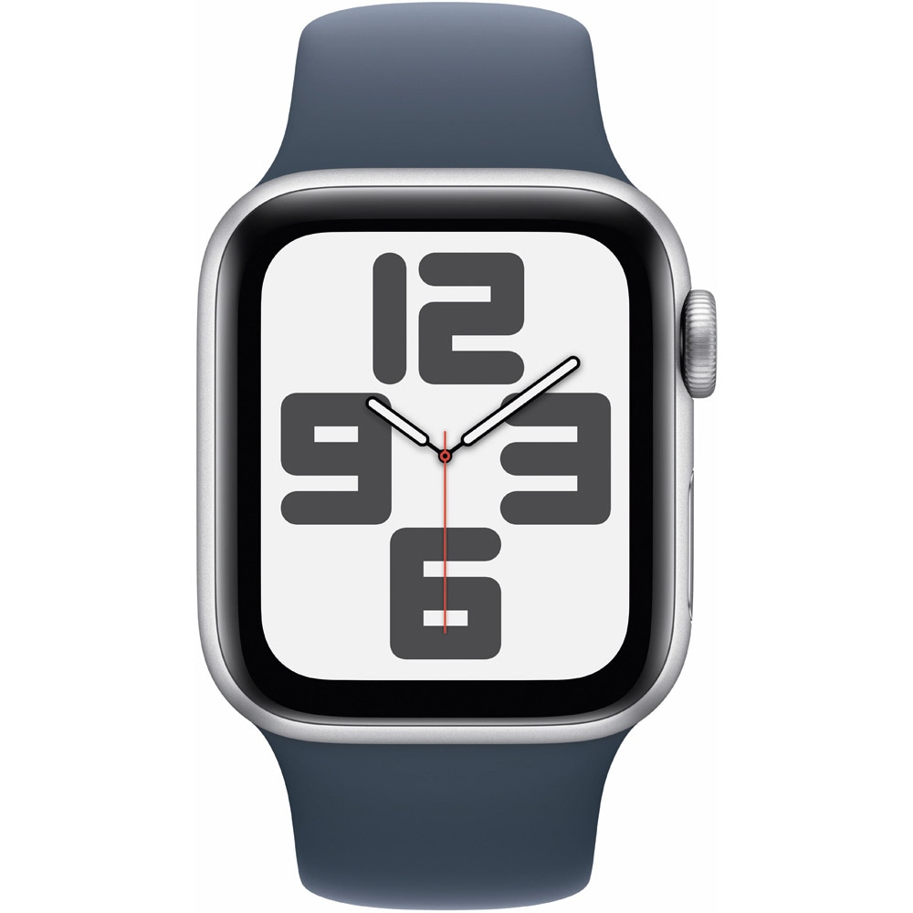APPLE Watch SE (2nd Gen) V2, GPS + Cellular, 40mm, Silver Aluminium Case, Denim Sport Band - S/M