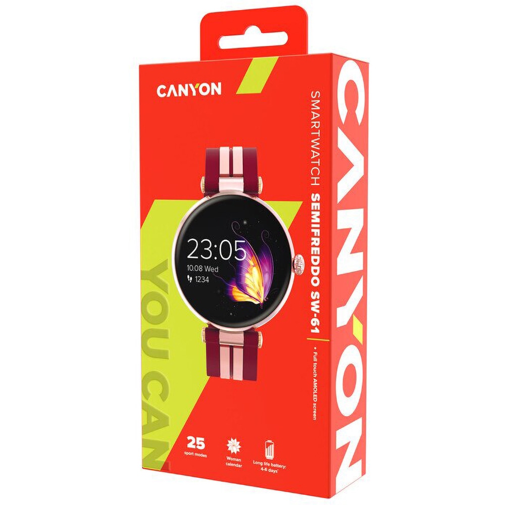 Smartwatch CANYON Semifreddo SW-61, Android/iOS, silicon, rose-gold