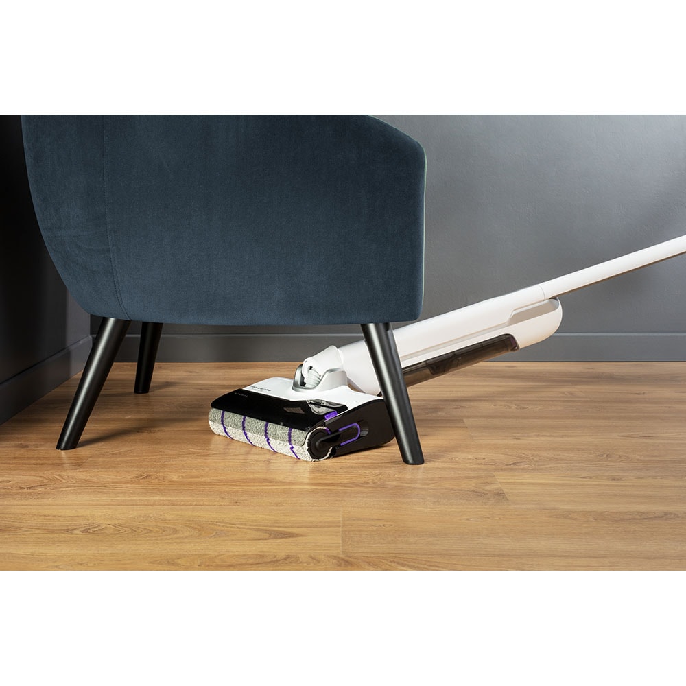 Aspirator vertical cu spalare ROWENTA All In One X-Clean 10 GZ7035WOO, 0.79l, 27V, autonomie max 60 min, functie uscare, alb-negru