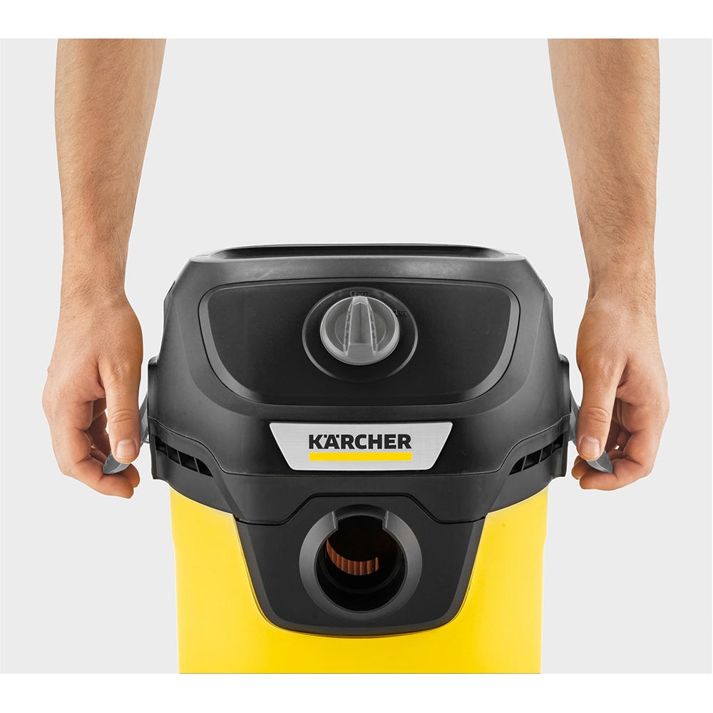 Aspirator multifunctional KARCHER KWD3, 17l, 1000W, 75dB, galben-negru 