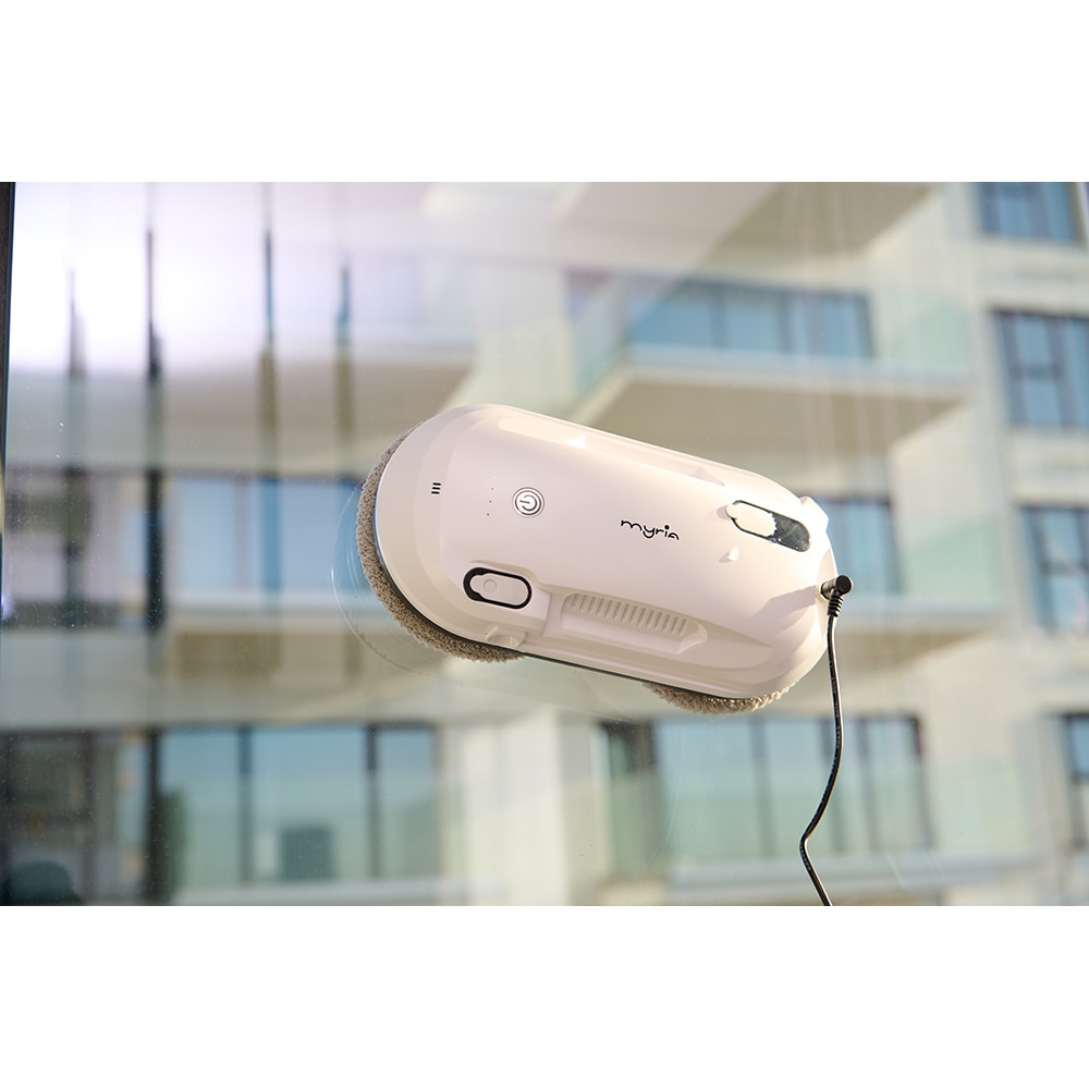 Aspirator robot geamuri MYRIA MY4561, 24V, autonomie max 20 min, Wi-Fi, alb-gri