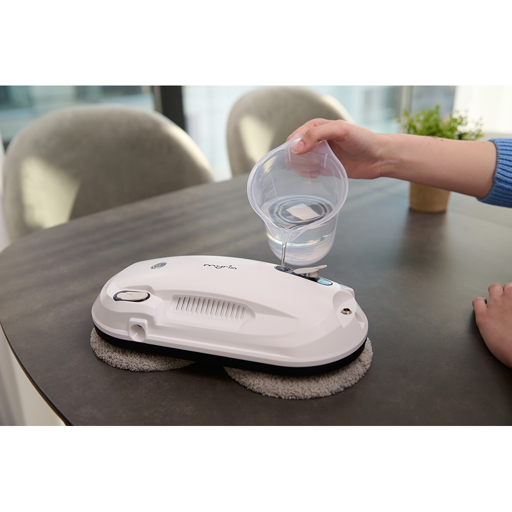 Aspirator robot geamuri MYRIA MY4561, 24V, autonomie max 20 min, Wi-Fi, alb-gri