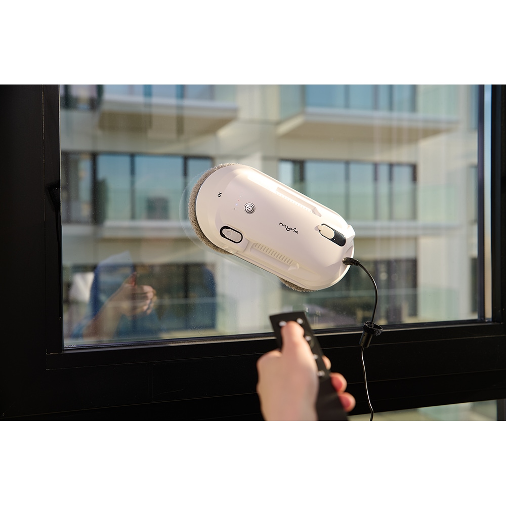 Aspirator robot geamuri MYRIA MY4561, 24V, autonomie max 20 min, Wi-Fi, alb-gri