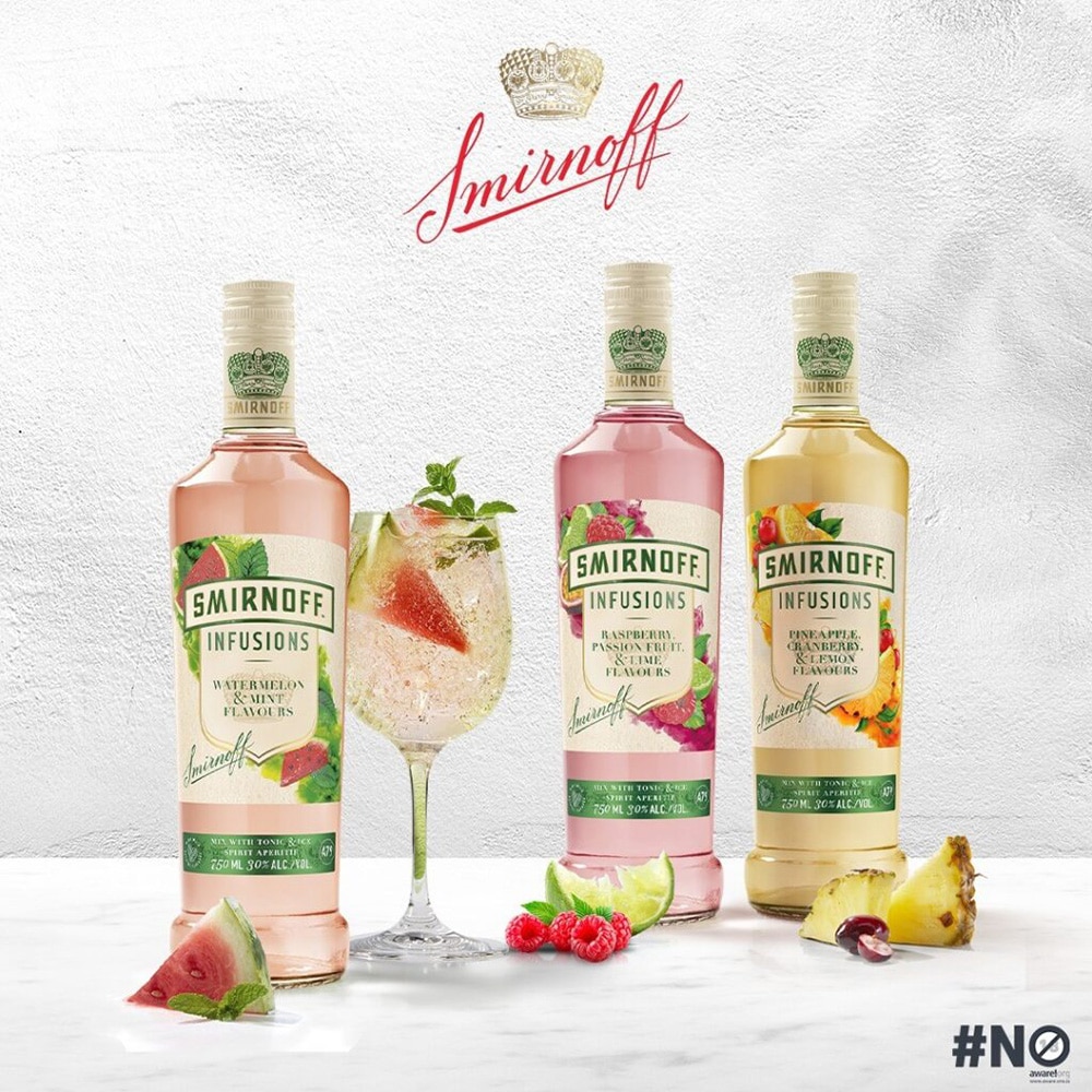 Vodka Smirnoff Infusions Raspberry ,1L
